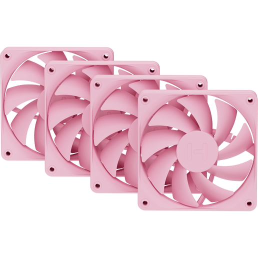 HYTE FA12 120 mm PWM PC Case Fans 4 Pack Strawberry Milk